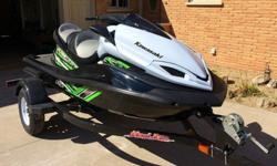 Like new no defects. 18 total hours all in fresh water (Lake of the Ozarks) Broke in properly. Comes with New Haul-Rite Trailer and Kawasaki Cover. 1500cc, fuel injected, liquid cooled engine. It comes with 2 keys, one for regular use and another for SLOW