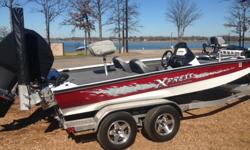 2014 XPRESS with 150 Yamaha Sho outdboard, Minn Kota Fortrex 80# Trolling Motor, Extra Seat With Pole, 2 Hummingbird 858c Graphs with Down Scan, Back Track Tandem Trailer w/Brakes and spare Tire, Talon Shallow Water Anchor w/ Cover, Hot Foot, 10" Jack