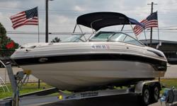 This 22 foot bryant 219 Bowrider is in AWESOME condition inside and out and LOADED to the gills with all the most desirable options including: Giant extended swim platform, docking lights, walk through transom with attached flip up filler cushion, monster