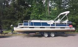 20 foot 1987 Harrison pontoon boat with 1999 evenrude Ficht 90 hp motor-$7,200. Optional brand new 2014 wolverine tandem axle trailer-$2,000. Works great. Last used (8/9/14) up at Hardy for cruising, fishing, pulling tubers, ect. Very roomy. Newer floor.