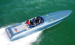 Featured in the ?Miami Vice? Movie, this boat is themed with the famous ?Miami Vice ? Ice Blue? colors. Twin Mercury 600 Racing Engines ? HP 600 SCI?s with XR Drives, barely 135 hours on each engine, top speed is just under 100 mph, Miami Ice Blue
