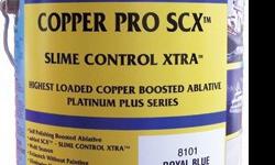 Blue Water Marine Paint with Slim Control XtraBlue Water now offers Copper Pro SCX, the highest performance multi-season boosted ablative on the market today that now has an added SLIME CONTROL XTRA to combat algae, slime & grass. Copper Pro SCX offers