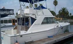 1970 Commander with up and down controls. V-berth and two bed bunk room. Head with standup shower. Twin T-6 354 Perkins Diesel Engines. 6.5 KW Onan generator. Furuno radar, Chart plotter, Depth/fishfinder, autopilot. 250 gallons fuel, fresh water, up