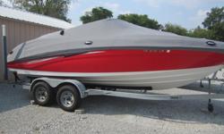 This boat is great shape. Full package of tandem axle trailer, dual jet motors, cover is included along with Bimini top. This boat feels bigger than many larger stern drive boats and is powered by Twin Yamaha Marine engines to make certain that it's just