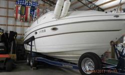 2002 Glastron GS 249 Great looking boat !!! 2002 Glastron cruiser with a trailer . This cruiser only has 125 hrs and has been serviced and has not been in the water since the spring time. The cruiser carries a Volvo Penta 5.0 engine and has much more to