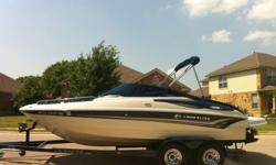 2006 Crownline 200 LS with trailer - $ 24,900- low hours108 hours , extended swim platform, sony stereo/cd, bimini top, factory cover/bow cover, snap in carpets. Extended transferable warranty. Excellent condition!!! service records available,