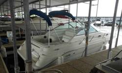 1996 Sea Ray 270 SUNDANCER This Sea Ray 270 Sundancer is the perfect boat to get into the cruising lifestyle. This 270 has a Mercruiser 7.4L with a Bravo II outdrive. Has dock side heating and air, fresh coat of bottom paint, new striping on the boat, the