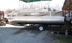 NEW! Never been in water. 2011 22' Voyager V Super Cruise Pontoon Boat with 90HP Honda 4 stroke motor. Super quiet. Emerald and tan in color. Gorgeous boat! Lots of options. Was $27,900. NOW $25,500! Easy financing available as low as 3.99% APR W.A.C.