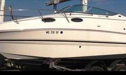 2003 Chaparral 260SIG BANK REPO- Nice clean one owner boat with low hours on a Mercruiser MAG 300hp bravo III outdrive, Garmin 178 GPS Chartplotter, Raymarine VHF radio, Porcelain head with macerator, Cockpit carpets, interior carpet runners, cockpit