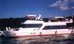 1990 Hillburn Custom Yacht, 60' 1990 Hillburn Custom Yacht, 60' 60ft. Custom Ocean Motor Yacht with Dual Stations. One of a kind vessel with a 40 ft flybridge that seats 33 people on 14 Double White Sofas with storage beneath each one. If you enjoy
