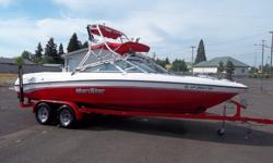 Perfect boat for the whole family and friends! This Mastercraft can do it all. At 23ft. in length there is plenty of seating and storage space for an amazing day on the water. Only 107 hours on the boat and it shows very little use. Powered by the LTR