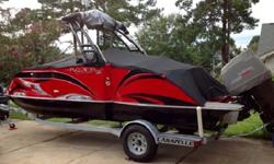 towing sports (tubing, wakeboarding, skiing, etc) also have added a 1000 dollar pro highjacker z-lock jack plate for performance as well. Folding monster brand wake tower. Boat will come with a inflateable slide that mounts to the front for the kids.