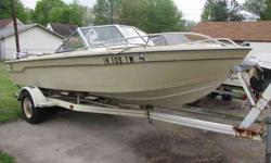 For sale is a great running 1979 Renken Bowrider. The boat is nineteen feet and has a Mercruiser 140 inboard/outboard motor. The boat starts right up and runs good. Will easily pull tubes or skiers. The boat has new gimbal bearing and engine coupler. The