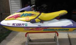 1995 Seadoo HX....the Narrow width of the HX models gave them the handling and maneuverability of the Stand Up Jet Ski's with the comfort of sitting down!....just taken out of long term storage!...this Machine has numerous modifications made to it!.....it