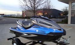 KAWASAKI JETSKI ULTRA 250X SUPERCHARGED with 159 hours . The performance is driven by a supercharged and intercooled four-stroke, DOHC, four valves per cylinder, inline four-cylinder that delivers 250 hp for astonishing acceleration. This is the fastest