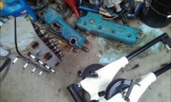 I have a good set of exhaust manifolds for small block chevy 305/350/383 the engine was a 1982 they are the good ones with the freeze plugs in the manifolds and they are in great shape with no rust.I also have a good set of heads for the same engines, I