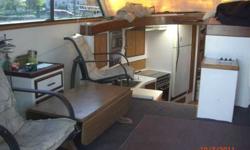 1975 Post Sports Fisherman, twin detroit diesel, full bridge enclosure, radar, sleeps 6, Genset not running, bottom of boat painted spring 2012, electric heat, full gally, very dependable and has started everytime, needs some TLC. Please e-mail or call