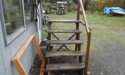 Stairs are solid and makes it easy toget in and out of your larger boats. Stairs 36" W x 46" H From ground to top of railing 83 " $30 OBO Call Darren 360-432-1244Listing originally posted at http