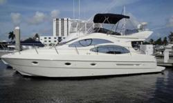 2005 Azimut 42 SEDAN BROKERAGE LISTING. 2005 42 AZIMUT FLY W/ CAT 3126 CATS. NORTHERN BOAT ORIGINALLY AND CURRENT OWNER MOVED TO FLORIDA. NEW UPDATED DECOR IN MASTER/GUEST STATEROOMS, NEW BIMINI ENCLOSURE AND NEW TEAK COCKPIT. BOAT SHOWS WELL AND LOCATED
