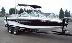 Incredible buy from Lewelllen Enterprises LLC. Awesome boat ready for any water sport. The Avalanche C4 is a top model offered by Centurion its a wide beamed 22ft. Factory stainless tower with bimini top and surf rack. V-Drive wakeboard boat capable of