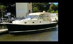 34' MAINSHIP PILOT 34 2002,370 YANMARStarting from forward there is a V-berth with filler cushions, which is the master. Aft to port is the full galley and aft of that, the head with shower. To starboard in the salon is a convertible berth. Follow three