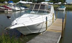 I/O, Fish Finder, Depth Finder, Compass, Fridge with Freezer, A/C and Heater, Twin 4.3 V6 Mercruiser Engines, Marine Radio, AM/FM Radio, CD, Cassette, TV, Batteries, Charger, Windlass, Bilge Pumps, Lounging area on front of boat, Full camper top with