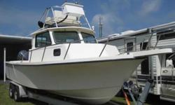 1999 Parker 25 Pilothouse The 1999 Parker 25 Pilothouse was designed for serious fishermen and she's loaded to the gills with all the right amenities. The engine was replaced in 2003 with a Yamaha F225 4-Stroke and has 863 hours on it. The upper helm also