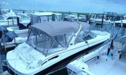 2002 Sea Ray 290 BOW RIDER THIS IS THE BOAT TO PARTY ON !!! FAST OPEN BOW AND ALL THE AMENITIES... TWIN MERCRUISER 350 MAGNUM MPI BR1 (T-300 PHP), RADAR, GPS, ANCHOR WINDLASS, SPOTLIGHT, VACUFLUSH HEAD, FULL CANVAS AND ISENGLASS ENCLOSURE, ARCH, SHORE