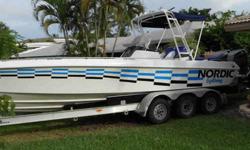 1995 nautic lightning 31 / twin 300 Mariners 300hp 98 - Motors new in 2003, (maybe 300 hours) upholstry redone boat is in Pompano. Garmin / stereo call Phil at 305-491-6788