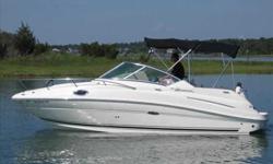 2007 Sea Ray 240 SUNDANCER Nice 240 Sundancer 2007 with full camper canvas, a mooring cover, 165 hours on 5.0L MerCruiser with bravo 3 outdrive, cockpit wet bar option, cockpit table, stove, fire suppression, carpet runners, heat and air conditioning,