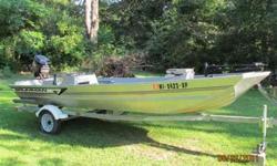 1996 Aluminum "Grumman" Bass Boat $3000.00, 60 HORSEPOWER Mariner, OMC trolling engine, trailer. Call or or (click to respond)Listing originally posted at http