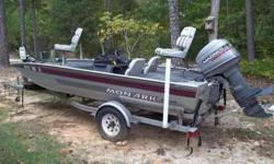 1996 Monark Pro 160 aluminum hull fishing boat.Mariner magnum 40hp. Motorguide 12v 37lb trolling motor. Eagle Fishmark 320 and Hummingbird 525 fishfinders. Monark trailor.Call Brian @ or email me (click to respond) to make an offer. serious buyers only