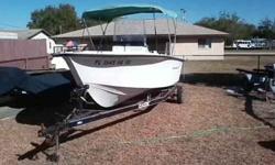 1991-19 Ft Cimmarro Center Console Boat with a 140 hp Johnson , impeller and thermostats are new.
engine has 130 compression on all cylinders.
compass,fish finder,wash down,led courtesy light.
new battery,live well,solid floor and transom.
trailer