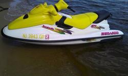 Beautiful Very low hour Seadoo GTI jet ski, one owner, Ski was used most of its life in a lake. New fuel filter, carb cleaned, pump maintence done, Has Very large storage under front hood, under rear seat and by controls, Has neutral and reverse also.