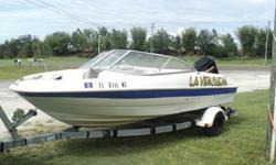 2000 Bayliner Capri, Mercury 125 Outboard, Bimini Top, and Single Axle Trailer. with a Depth finder. Suggested Retail Price