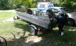 Great fishing boat includes depth finder,15 hp 4 cycle Tohatsu in great condition,ez loader trailer