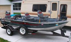 15;9'' v bottom, 25 horse merchery low hours, newer minkota trolling motor, new livewell pump, new tires and bunker wood, very reliable 402-379=9945