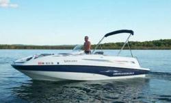 Awesome family boat very dependable. Boat comes with almost every option you can put on one. It has a 6 deep kiddie pool with fountain in bow of boat very cool . Bimini top, boat cover, CD player, changing room with porta potty. Has fresh water tank for