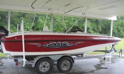 This is a 2000 Tahoe 20ft deck boat with a FRESH 200 efi mercury outboard.It has new seats done last year, new top, and a Freshly built motor done by a professional mercury mechanic. The boat is in overall great shape and only needs a good detailing. It