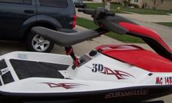 Seadoo 3D sit, kneel, stand, seat all different positions on ski. 110hp fuel injected 787cc engine. Its a blast standing going over 55mph The ski is good for all ages. Its wide enough to stand up while your moving off shore without flipping and stable in