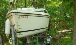 Sailboat, trailer, and motor in good to very good condition. Everything included to sail today.