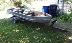 boat and trailer with anchor.. small and easy to launch 400 or best offer