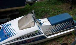 1988 wetjet jetski brut powered 2 stroke 50hp I think runs good and goes on water good have all the paperwork. Seat is decent but windshield has a crack. no trailer but fits in back of a pickup easy.