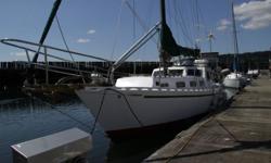 1995 Steel Cutter powered by Perkins M-80 diesel, Hull and Cabins insulated. South Seas veteran. Inside and outside Helm Stations, with High Quality Compasses and gages. Full Galley. Boat was completely re-rigged in 2004 with Norseman Ends&Harken