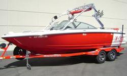 2007 MasterCraft X30
-MCX 350
-Perfect Pass Speed Control
-Attitude Adjustment Plate
-KGB Ballast System
-
4 Tower Speakers w/ Forward Facing Lights
-Rear Facing Lights
-Swivel, Clamping Board Racks
-Tower Mirror Arm
-Snap In Carpet
-Cockpit Table