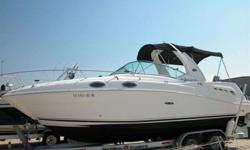 2005 Sea Ray 260 SUNDANCER Here is a great cabin cruiser for those weekend getaways or to make a trip with. This 28 foot boat features a spacious interior with generator and heat/air. For those little trips, you will find a Garmin GPS/plotter for