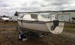 1999 precission 18' sailboat with 2001 trailer and 2008 four horse Yamaha outboard. Terrific condition, sleeps 2 nicely. Can sleep three, great for Ohio or Michagan lakes. Must sell $4000.00. Call 614-270-5024Listing originally posted at http