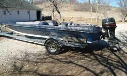 This is a very nice and well built boat. It is a 1985 Bass Tracker 17 ft Kevlar Aramid. Very strong and strudy boat with alot of room and storage. All the carpet is new. and shines like a new boat, lots of flash in this classic bass boat. It come on the