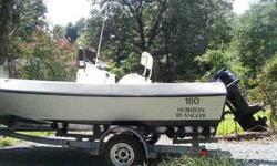 1992 Angler CC, loaded and ready to fish. This boat is turn key needs nothing. Motor was professionally rebuilt in 2010 and runs like a top. Color GPS, fishfinder, VHF, leaning post with livewell. ez loader trailer. new tires/wheels and lights on the