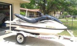 In EXCELLENT Condition!!! 2000 XLT1200 Yamaha Waverunner (3 Seater)
New motor has less than 10 hrs, bottom hull was resurfaced 2 years ago, trailer ball bearings re-done last summer, new battery.
Comes with